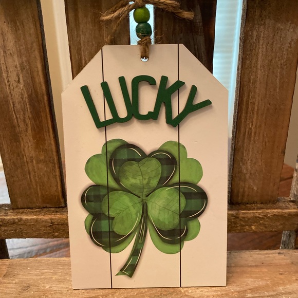 St. Patricks Day Wall Decor Set Of 3, Shamrock Decor, Thankful Lucky & Blessed - Picture 7 of 16